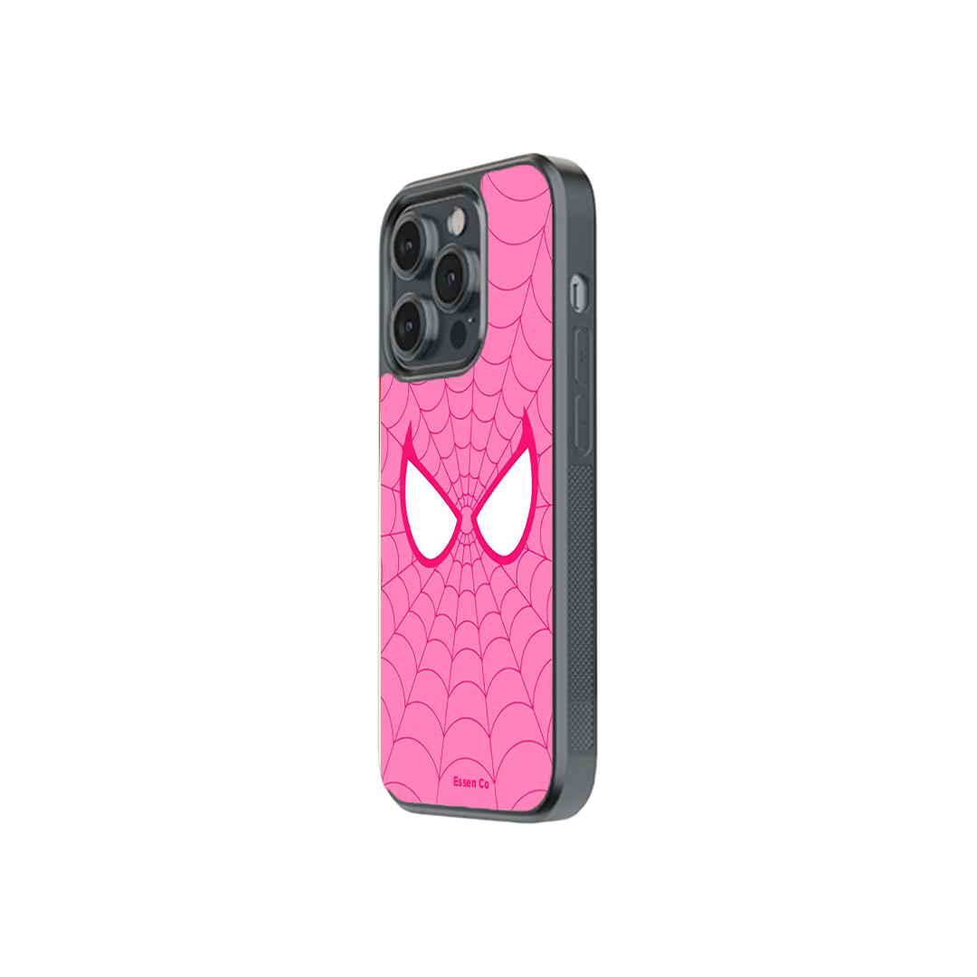 Pink Spider β Web Mask Case