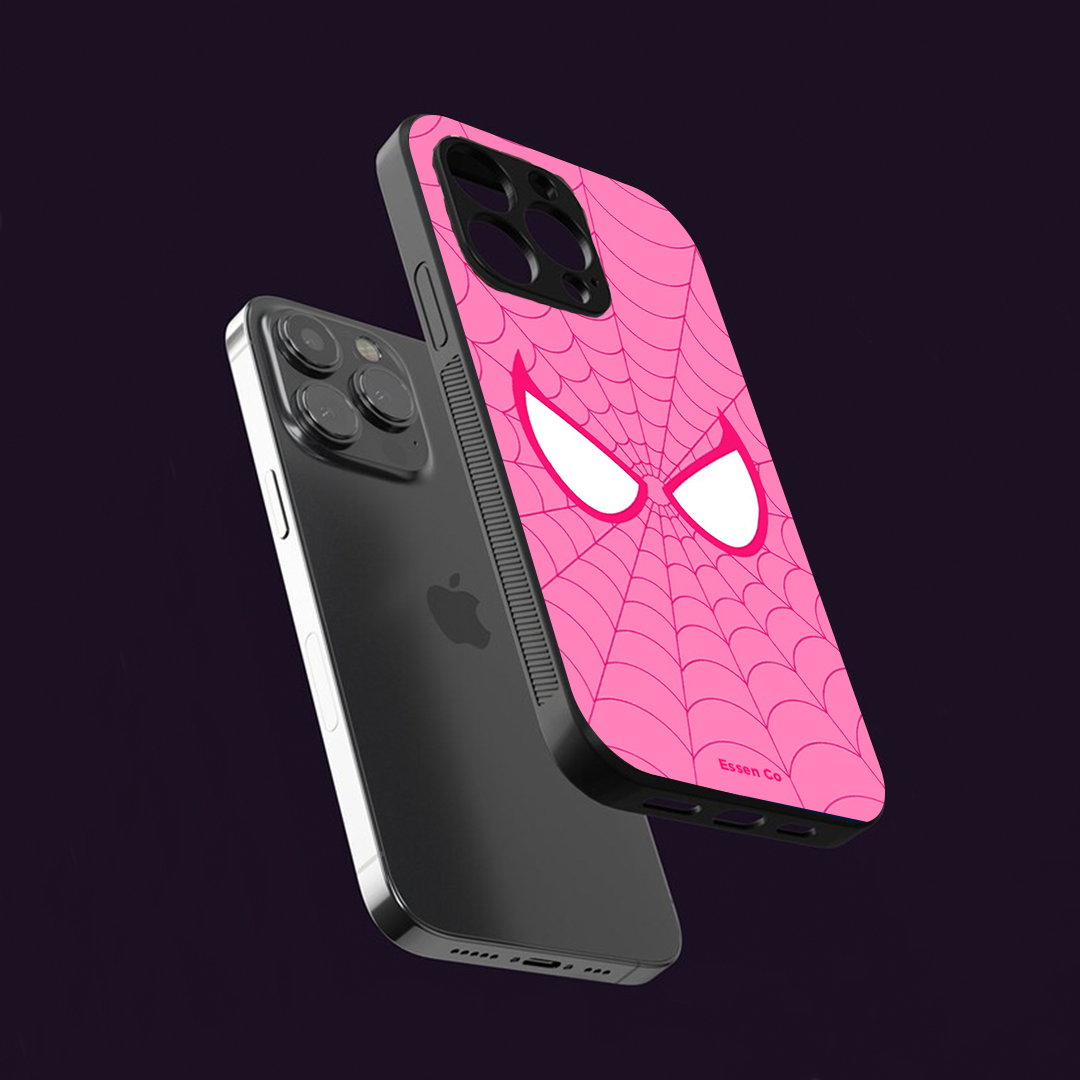 Pink Spider β Web Mask Case